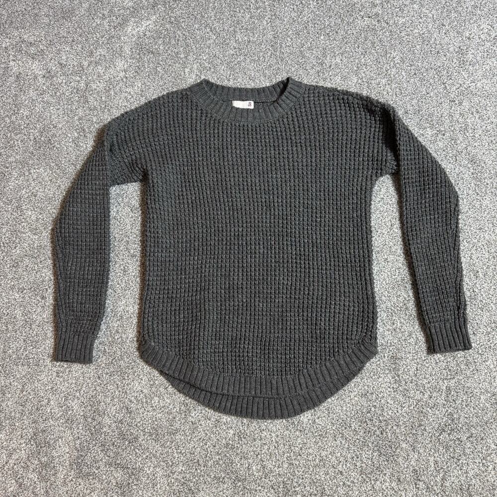 Lagenlook Sweater Womens Size Small Thermal Waffle Knit Grandpacore Grunge 2010s